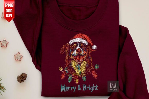 Christmas Australian Shepherd Dog PNG