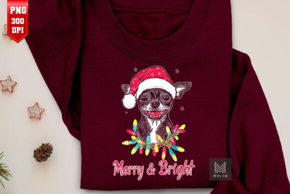 Christmas Chihuahua Dog Sublimation PNG