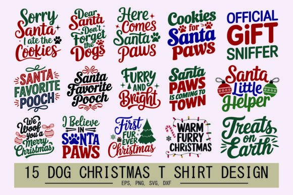 Christmas Paws on T-Shirts
