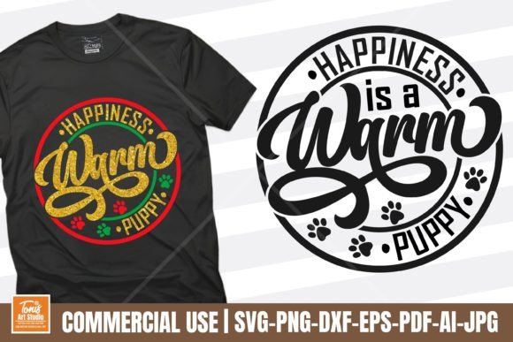 Happiness is a Warm Puppy SVG PNG DXF
