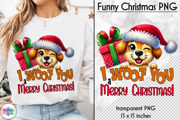 I Woof You a Merry Christmas Funny Dog