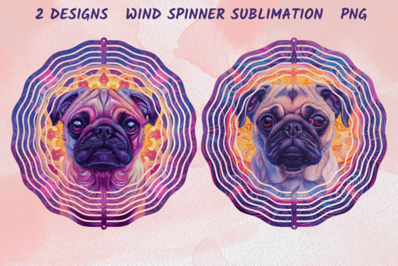 Pug Wind Spinner Adorable Dog