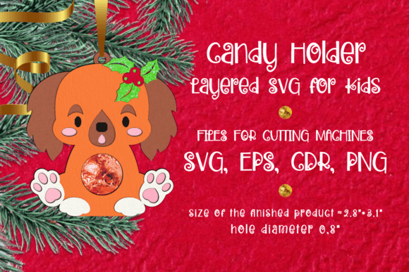 Spaniel Dog Candy Holder Template