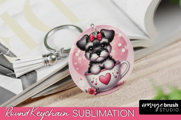 Valentine Keychain - Dog Sublimation PNG
