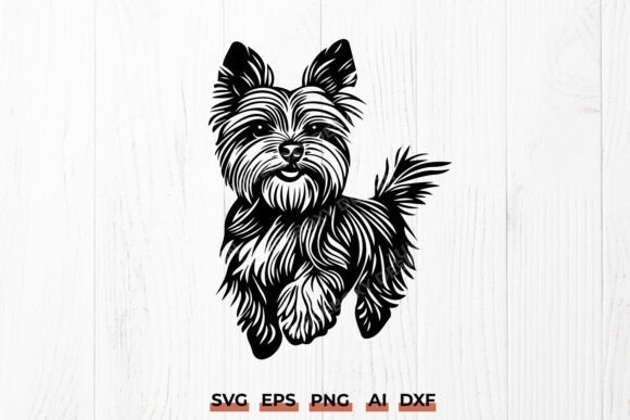 Yorkshire Terrier Running SVG DXF Design